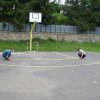 Maľovanie čiar na ihrisku